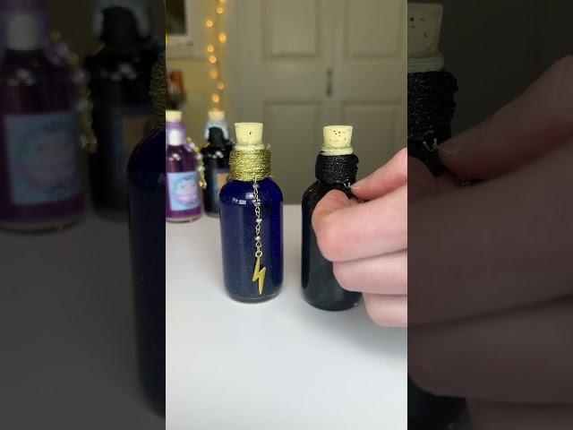 Bottling mini Storm & Shadow Court decorative potions! Full set will be up in my shop this weekend