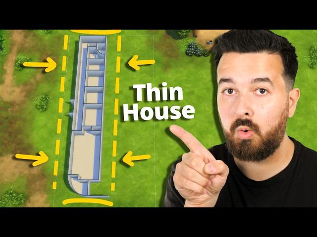 I built a ridiculously thin house in The Sims 4