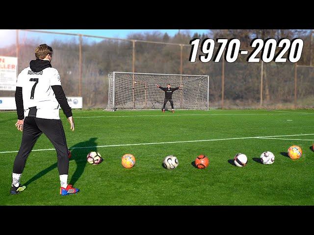 Scoring A Knuckleball Goal With Every Famous Football From 1970-2020