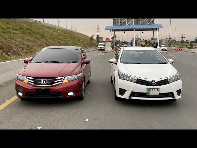 Corolla Altis 1.6 VS Honda City 1.5 Aspire - DRAG RACE!