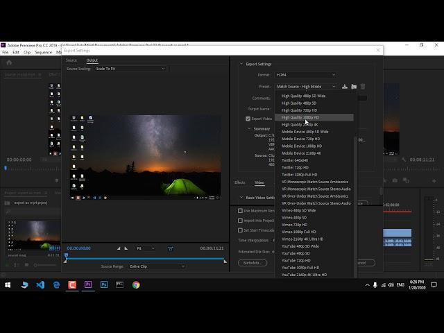 Save Export Video as MP4 in Adobe Premiere Pro CC
