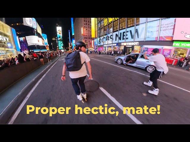 Showing an Aussie around NYC | Handrails, Skateparks, and City Streets (Rollerblading)