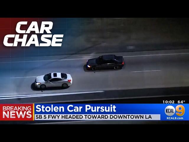 Police Chase stolen vehicle through South LA