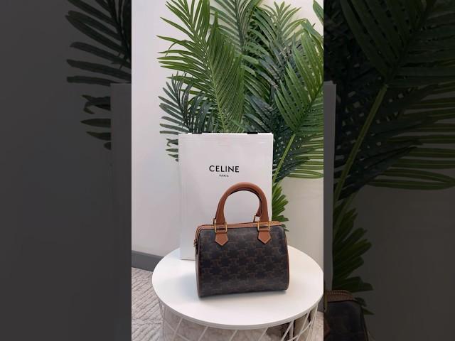 Unboxing the Celine small Boston bag in the Triomphe canvas #celinebag #bagunboxing #luxury