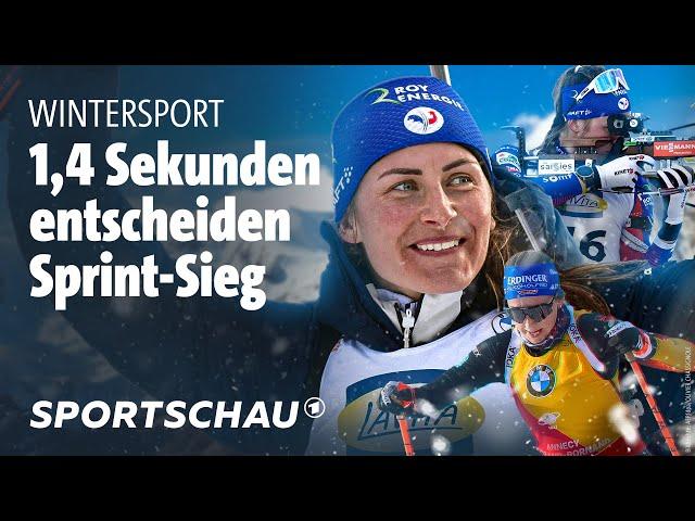 Biathlon: Franziska Preuß verpasst Sieg beim dramatischen Sprint in Annecy | Sportschau