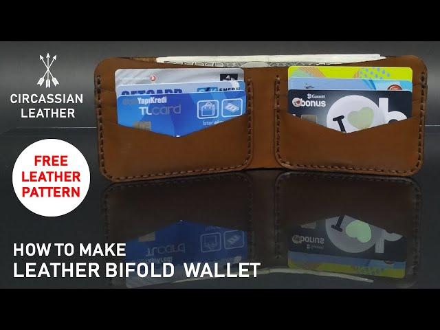 FREE SLIM LEATHER BIFOLD WALLET PATTERN PDF FILE - DOWNLOAD - DERİ CÜZDAN ŞABLONU - ÜCRETSİZ