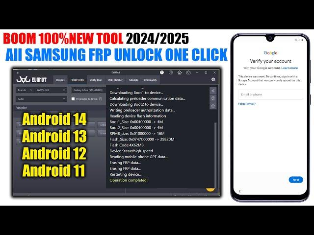 Samsung FRP Tool 2024 All Samsung FRP Bypass Android 12/13/14 Remove FRP *#0*# adb failed