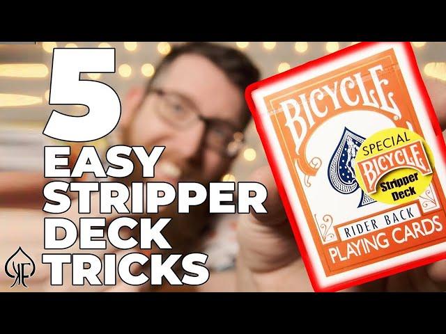 5 EASY Stripper Deck tricks that ANYONE can do | Card Trick Tutorial