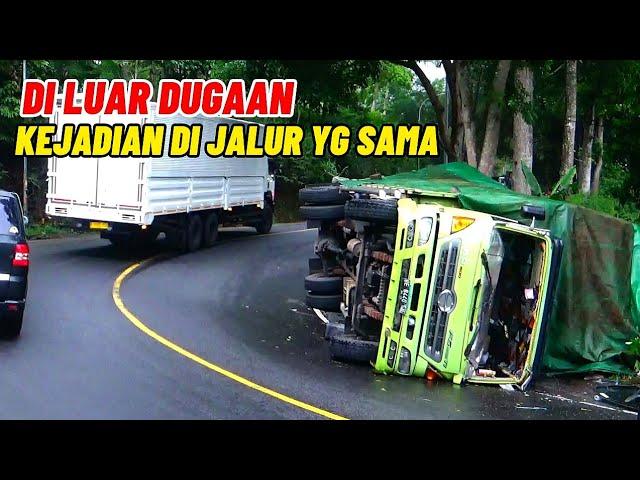 Di luar dugaan ‼️Truk terguling di lingkar gentong