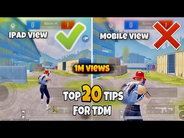 TOP 20 TIPS & TRICKS TO BECOME A TDM MASTER   | PUBG MOBILE / BGMI