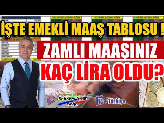 İşte Emekli Maaş Tablosu !Zamlı Maaşınız Kaç Lira Oldu?