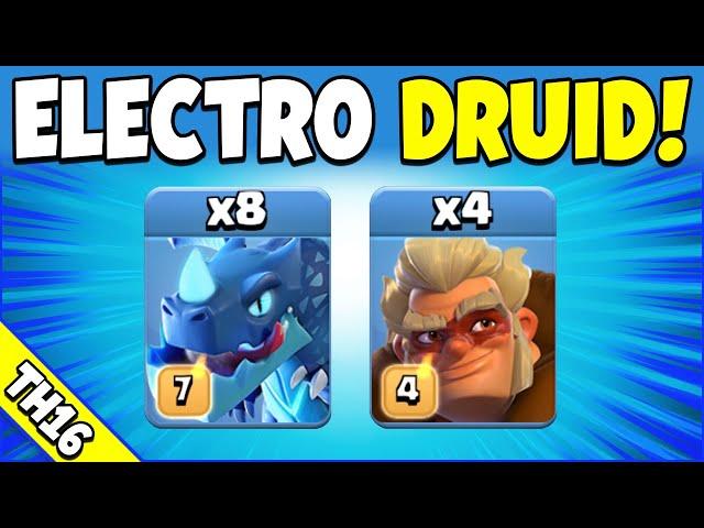 New Druid Troop + E-Dragons = WOW!!! Best TH16 Attack Strategy (Clash of Clans)