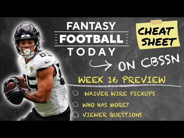 Week 16 Top Waiver Wire Targets, Playoff Tips & More! | 2024 Fantasy Football Advice