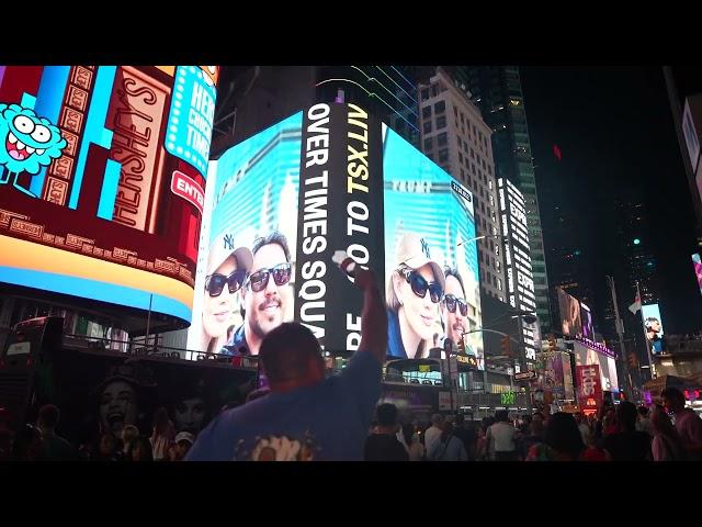 filming Times Square Billboards