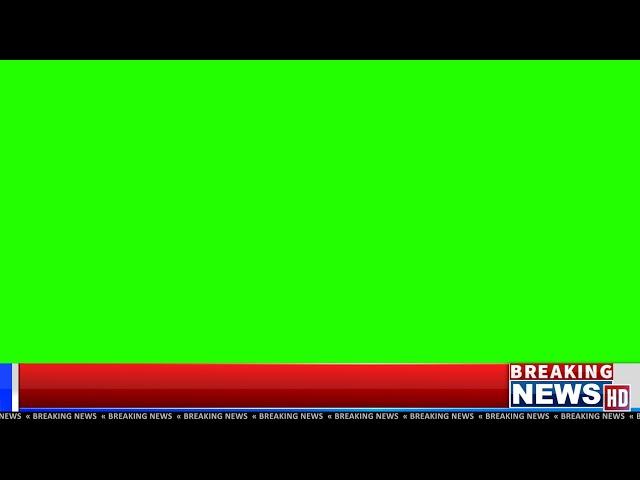 Green Screen Frame Breaking News Lower Third | For CapCut and Kinemaster | Free To Use