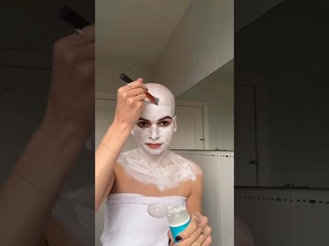 Beauty Tips |  Bald girl vs face mask #bald #baldgirl #alopecia #alopeciaawareness #beauty #beautyt