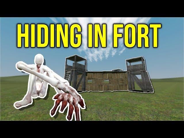 HIDING IN FORT FROM SCP-096! (gmod scp)