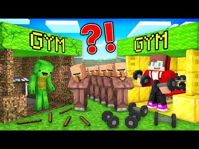 JJ's RICH GYM vs Mikey's POOR GYM Survive Battle in Minecraft - Maizen