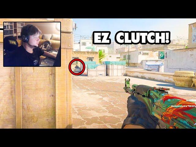 s1mple incredible low HP clutch! Perfecto stunning 1v4 Clutch - CS2