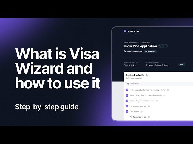 Visa Wizard Demo - Citizen Remote App
