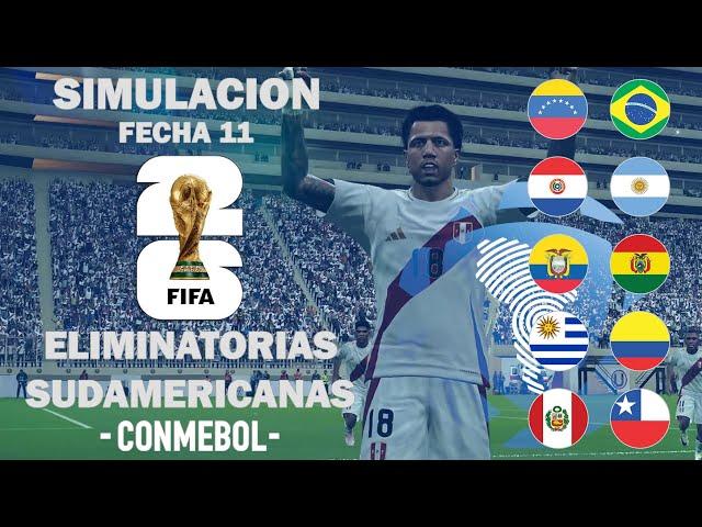 SIMULACION FECHA 11 ELIMINATORIAS CONMEBOL 2026 ● PES 2021