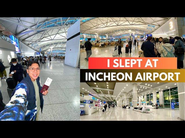 Sleeping at Incheon Airport | Korea Travel Vlog