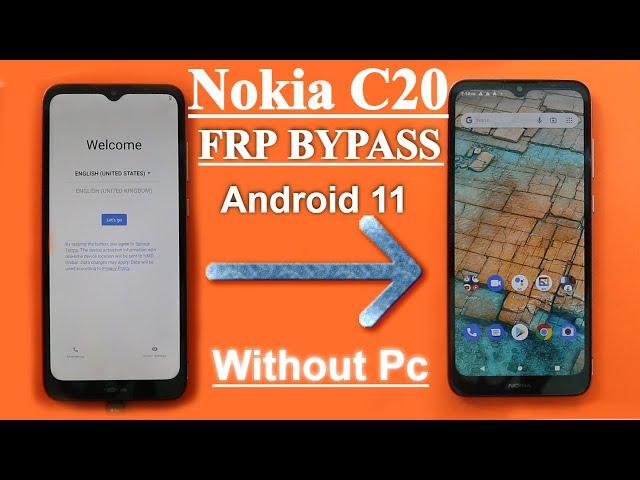 Nokia C20 Ta-1352 FRP Bypass | Nokia Android 11 Google Account Bypass | Nokia FRP Unlock 2021