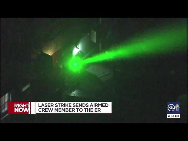 Laser strike temporarily blinds University of Utah AirMed helicopter crew member