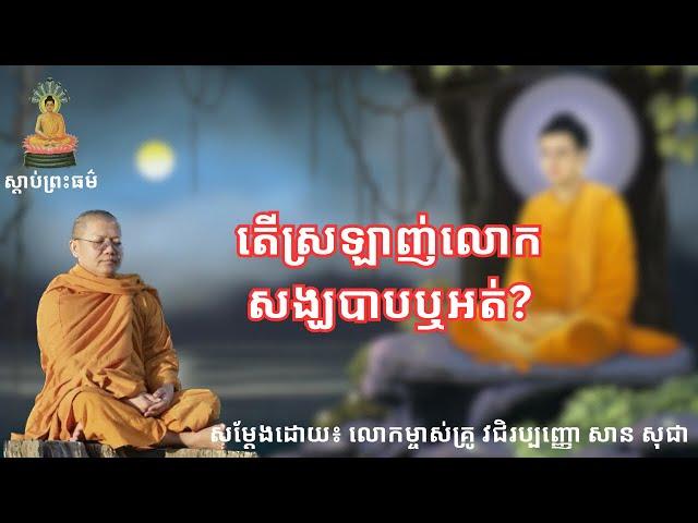 តើស្រឡាញ់លោកសង្ឃបាបឬអត់? | SAN SOCHEA