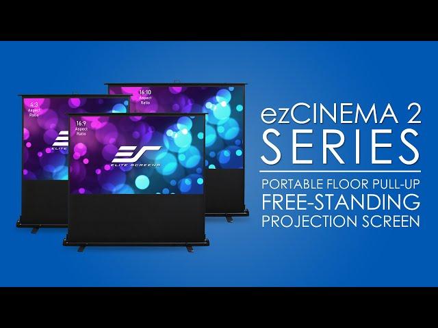  Elite Screens ezCinema 2 Portable Floor Pull-Up Projection Screen