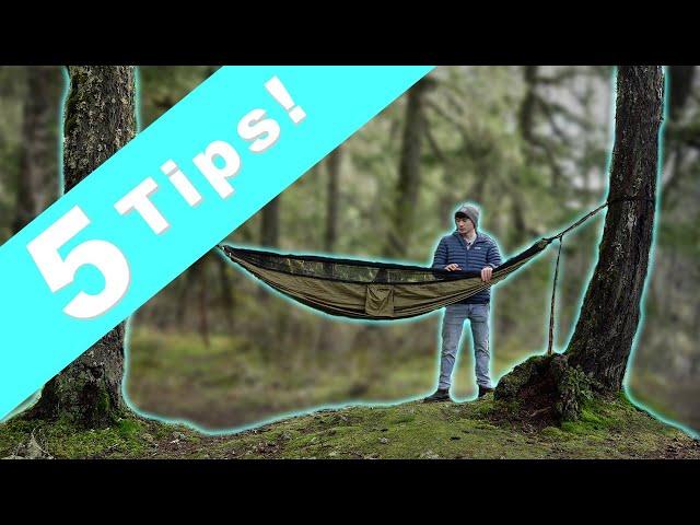 HAMMOCK CAMPING |  5 Tips to set up faster, and sleep better