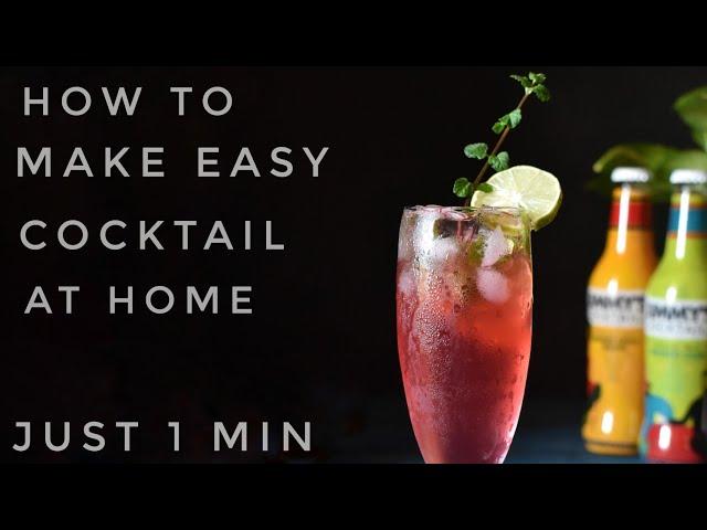 Cocktail | ಕಾಕ್ಟೇಲ್ | 1 minutes | Jimmy's cocktail | How to make easy Cocktail at home