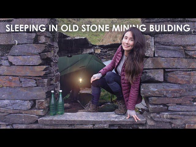 Rainy Night in Old Mining Building.. a weird lil shelter, but it worked :)