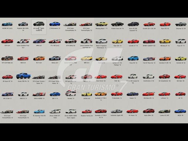 Gran Turismo 7 | All Cars List 478/478 [August Update + GR Corolla & Himedic] [4KPS5]