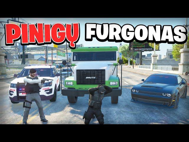 PINIGŲ FURGONO APIPLĖŠIMAS ∣ GTA ROLEPLAY LIETUVIŠKAI