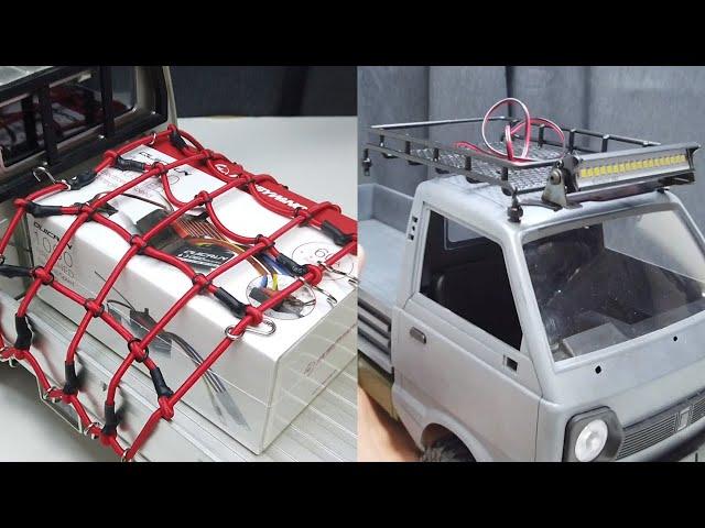 RC Roof Rack & Luggage Net Accessory for WPL D12 D42 C44KM!