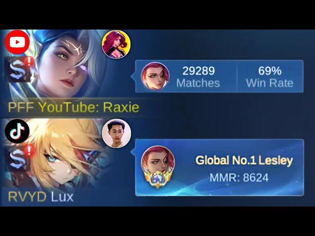 I FINALLY MET FAMOUS TIKTOKER LESLEY "LUX" IN RANKED GAME!! (WHO WILL USE LESLEY?) - MOBILE LEGENDS