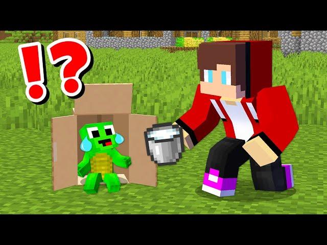 JJ and Mikey Helping A Lost Baby Turtle CHALLENGE in Minecraft / Maizen animation