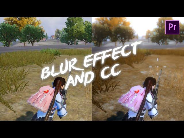 Blur Effect and Color Correction | PUBG MOBILE | BGMI | Adobe Premiere Pro (Tutorial)