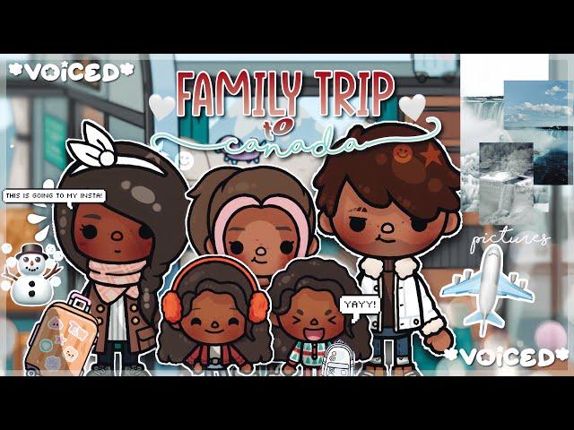 Family trip to CANADA for the holidays !! *TRAIN*| *voiced*| Toca Life World