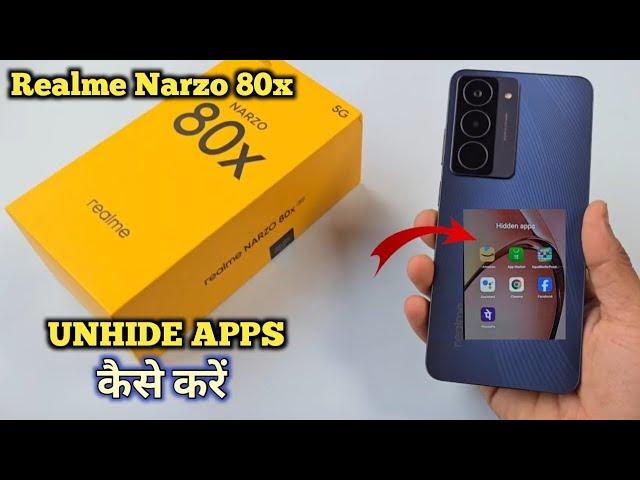 How To Unhide Apps in Realme Narzo 80x | Realme Narzo 80x Unhide apps
