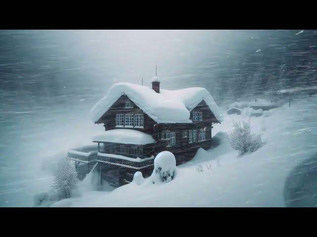 Blizzard, Winds and Snowfall | a Village House in Darkstone