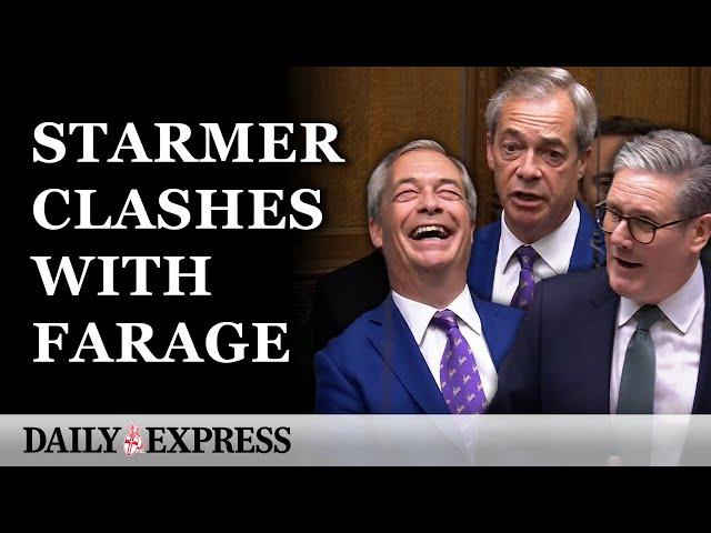 Commons ERUPTS at Farage and Starmer's comical Trump clash | PMQs