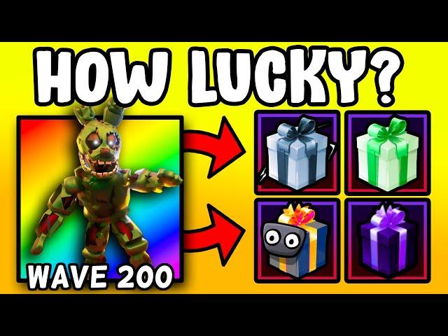 Beating 500+ WAVES OF ENDLESS for 2X LUCK GIFTS... (Five Nights TD)