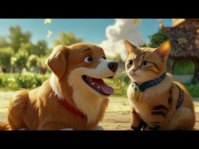 Funny Furry Friends - Dogs and Cats Playing Together | Fun Kids Song