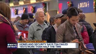 Homeland Security says TSA failed most tests at U.S. airports