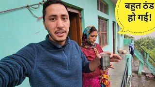 पहाड़ों में बर्फ पड़नी शुरू हो गई || Pahadi Lifestyle Vlog || Cool Pahadi