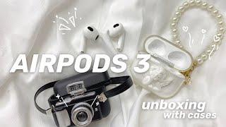 Apple AirPods 3 unboxing + accessories cases 