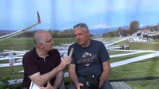 Day 7. Boštjan Pristavec, winner of the race 6, interviewed by Aldo Cernezzi.