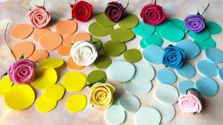 МК Розы из фоамирана за 5 минут Как сделать розу из фоамирана легко и просто DIY flower rose